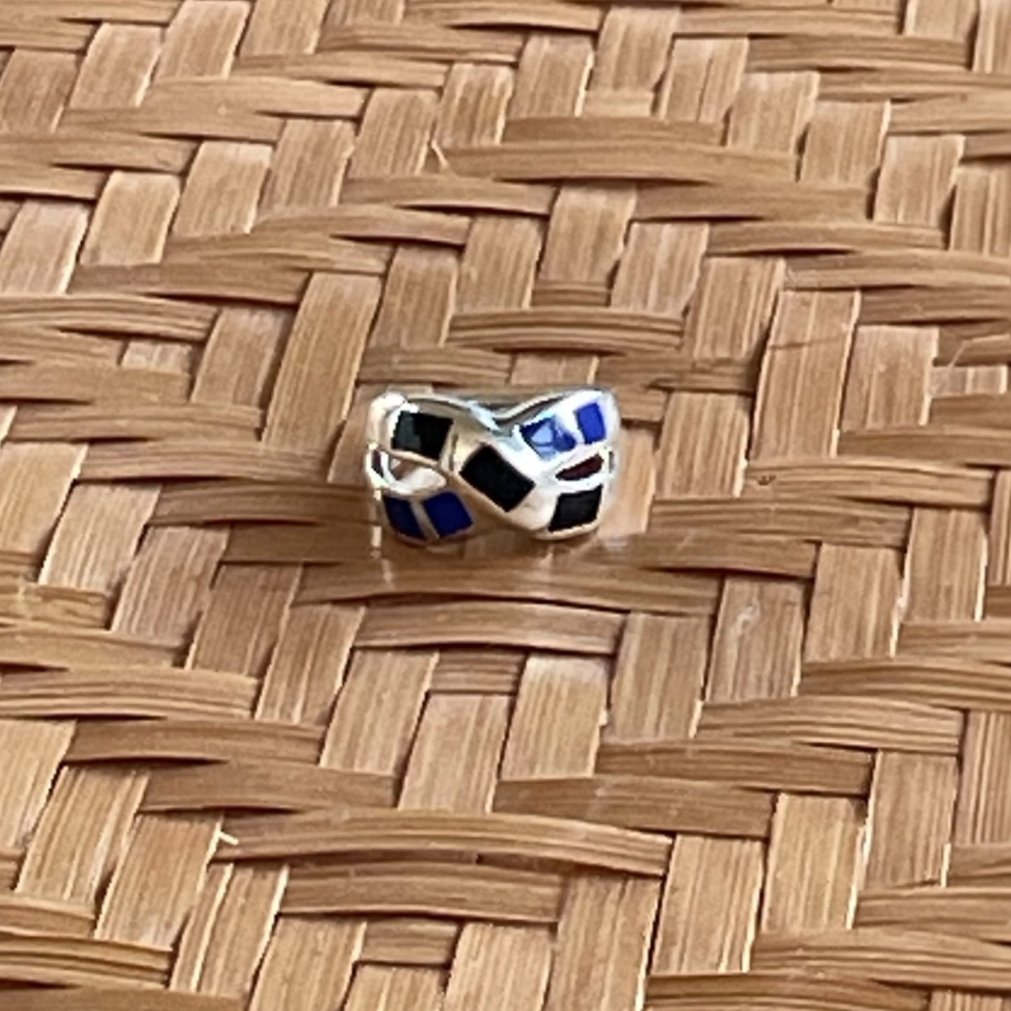 Estonian | Lapis & Onyx Ring - 925 Sterling Silver