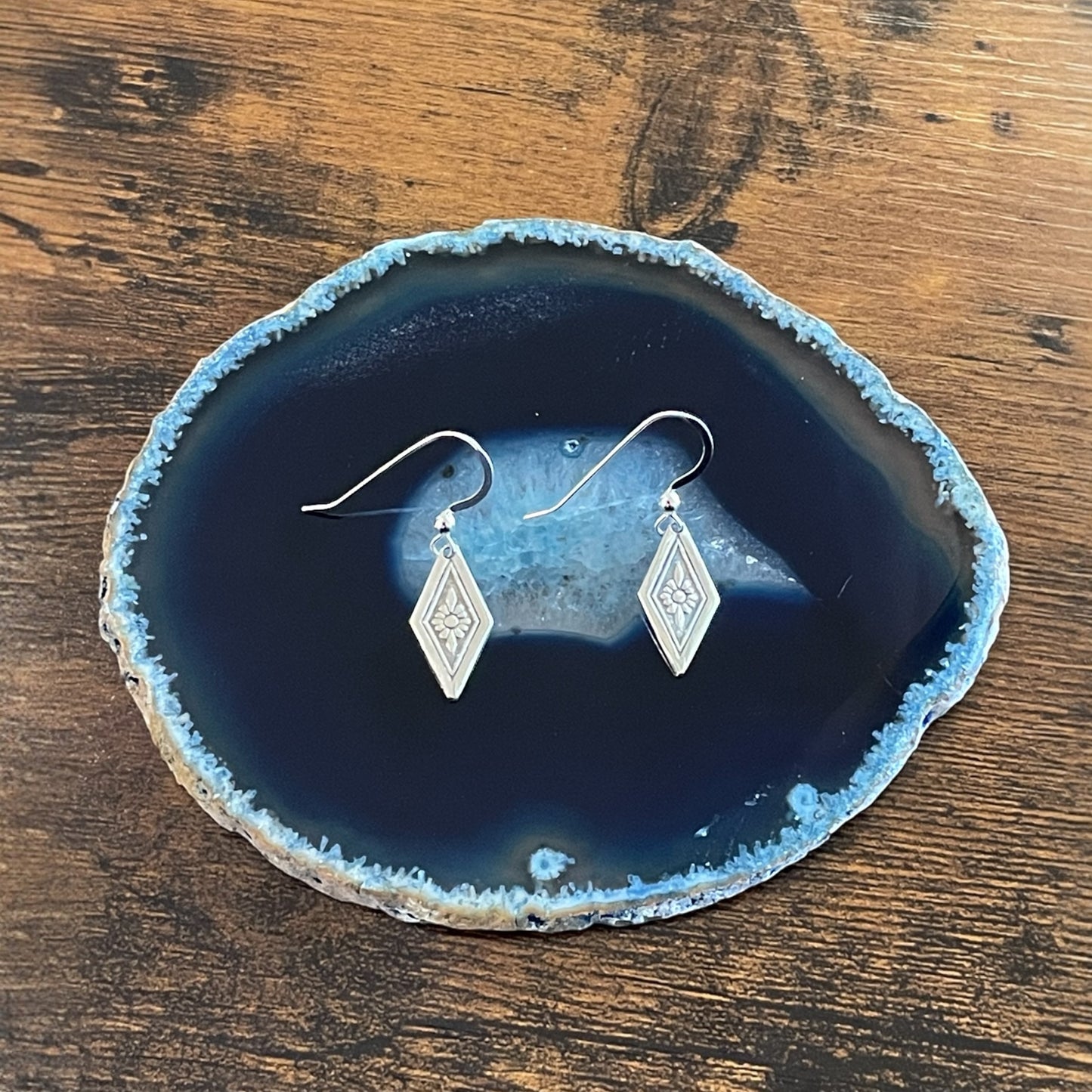 Estonian | Geometric Drop Earrings - 925 Sterling Silver