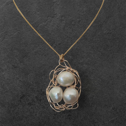 Baroque Pearls | Nest of Life Necklace - 925 Sterling Silver or 14K Gold Fill