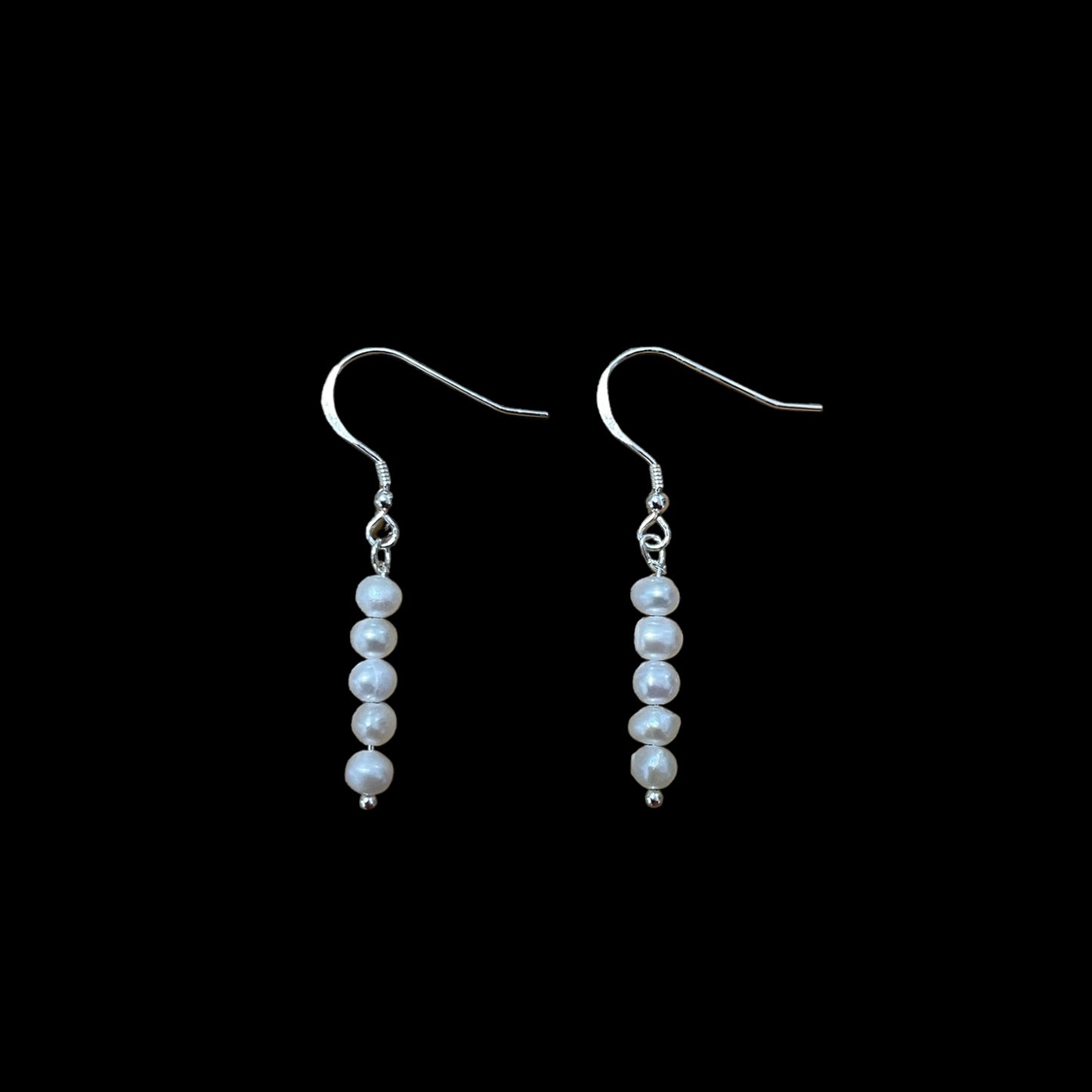 Cultured Pearl | 3.5mm five drop | Earrings - 925 Sterling Silver