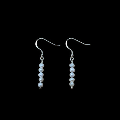 Cultured Pearl | 3.5mm five drop | Earrings - 925 Sterling Silver