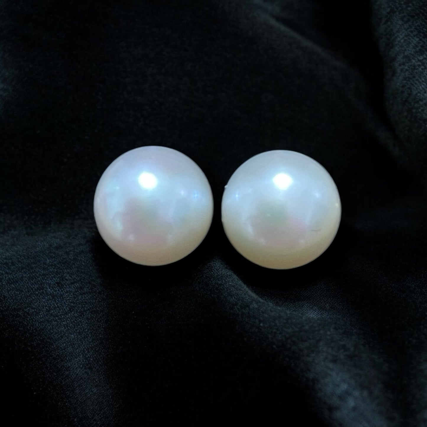 Cultured Pearl | 10mm Stud Earrings - 925 Sterling Silver