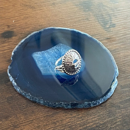 Estonian | Medium Brooch Shield Ring - 925 Sterling Silver