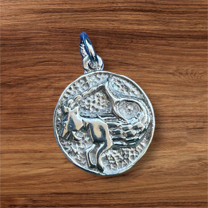Capricorn Pendant - 9k Solid Gold