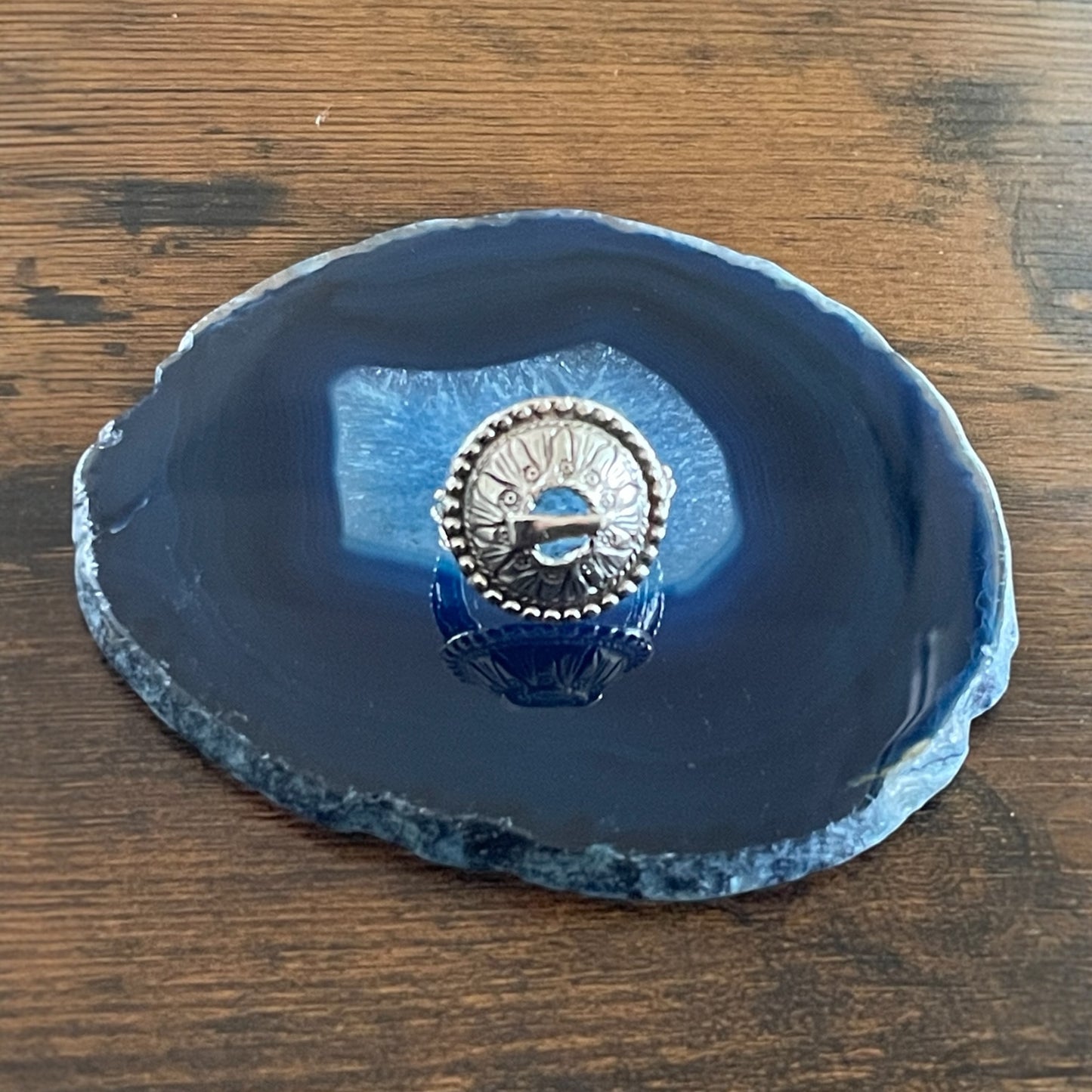 Estonian | Medium Brooch Shield Ring - 925 Sterling Silver