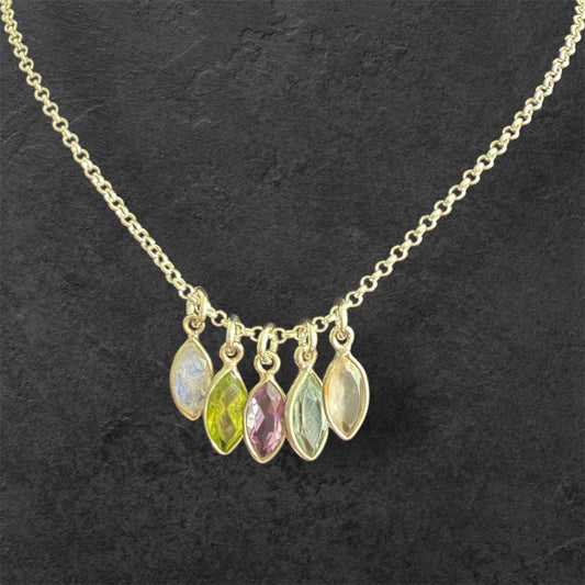 Birthstone Teardrop | Necklace - 925 Sterling Silver
