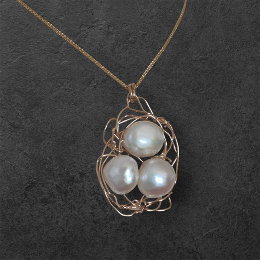 Baroque Pearls | Nest of Life Necklace - 925 Sterling Silver or 14K Gold Fill