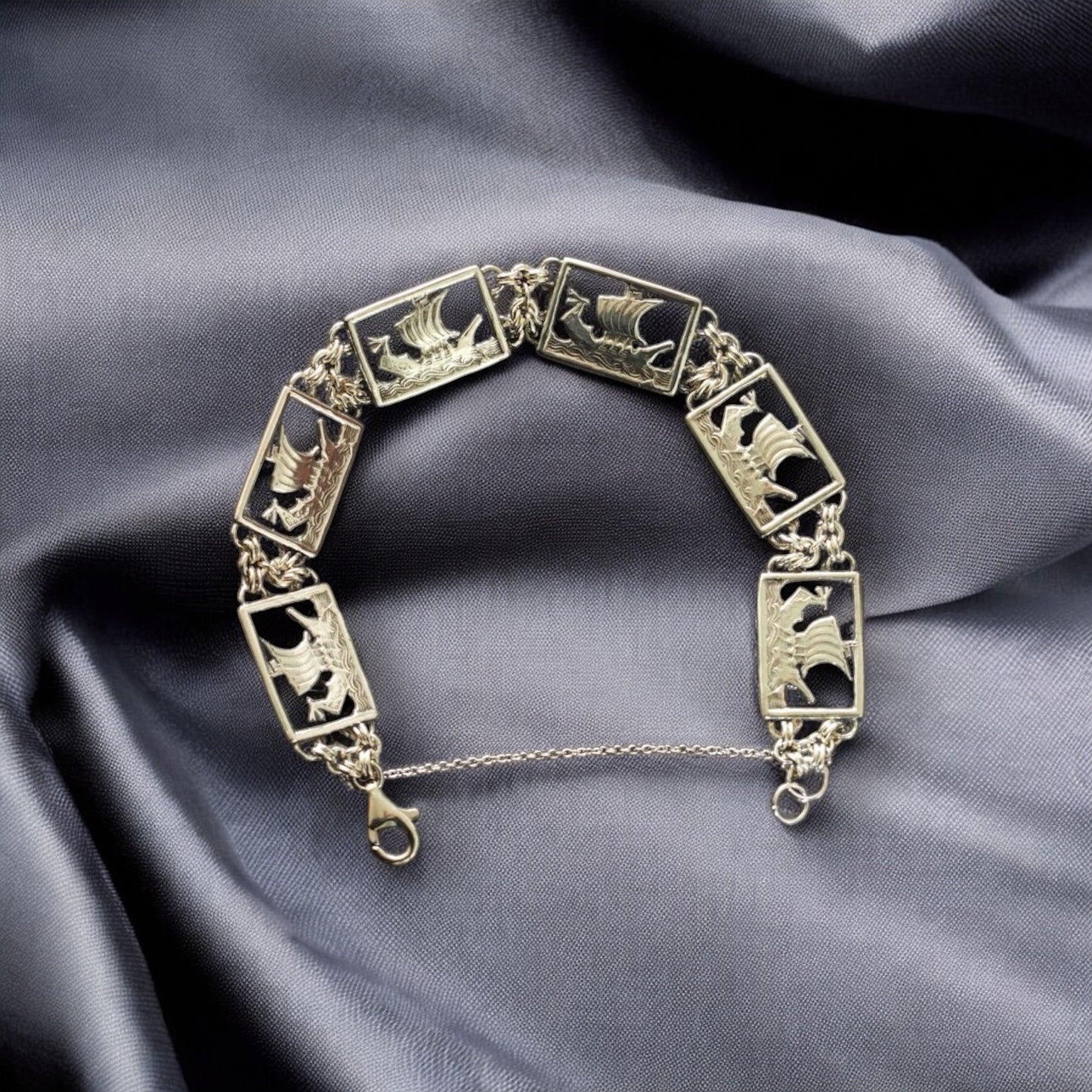Estonian | Viking Boat Bracelet - Sterling Silver
