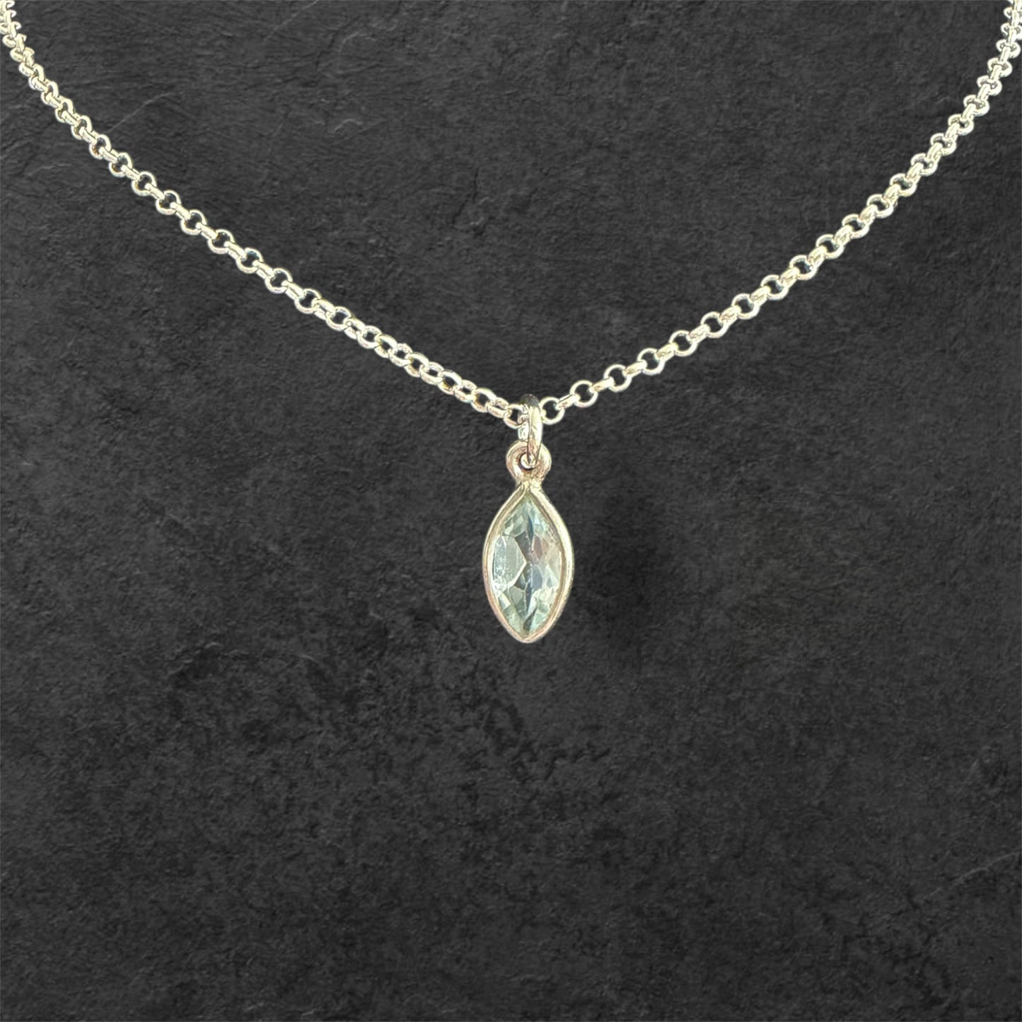 Birthstone Teardrop | Necklace - 925 Sterling Silver