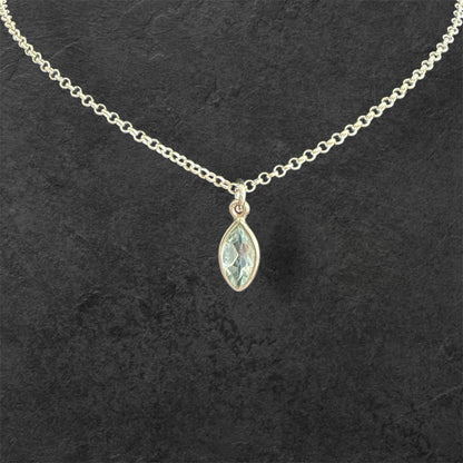 Birthstone Teardrop | Necklace - 925 Sterling Silver