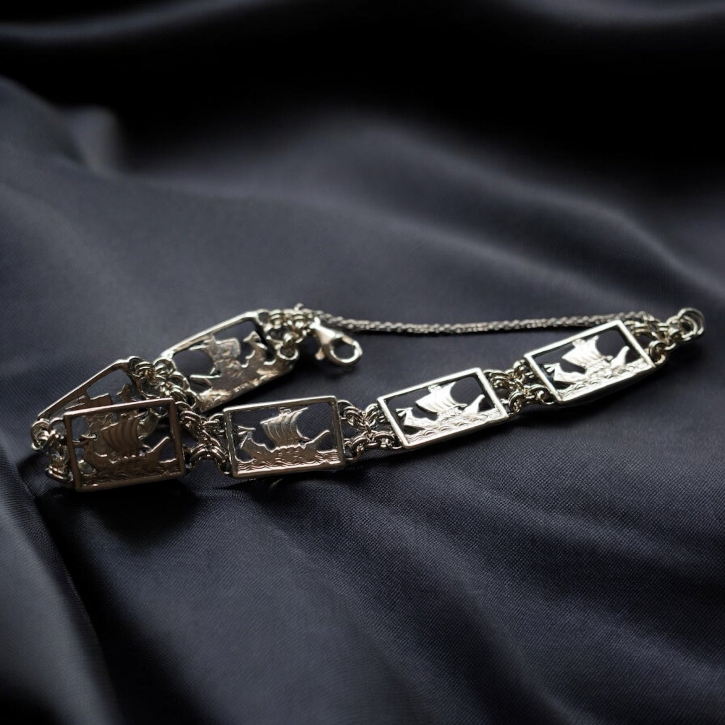 Estonian | Viking Boat Bracelet - Sterling Silver