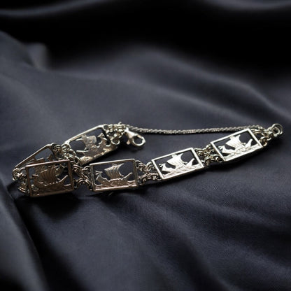 Estonian | Viking Boat Bracelet - Sterling Silver