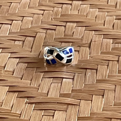 Estonian | Lapis & Onyx Ring - 925 Sterling Silver