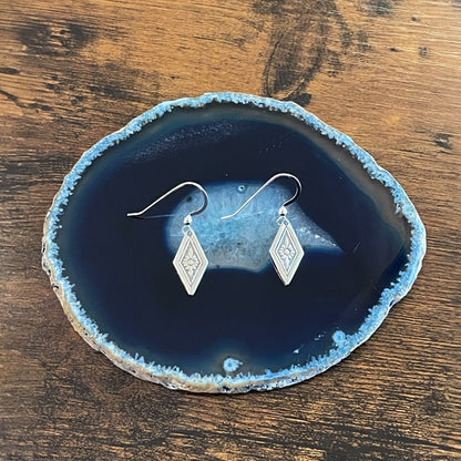 Estonian | Geometric Drop Earrings - 925 Sterling Silver