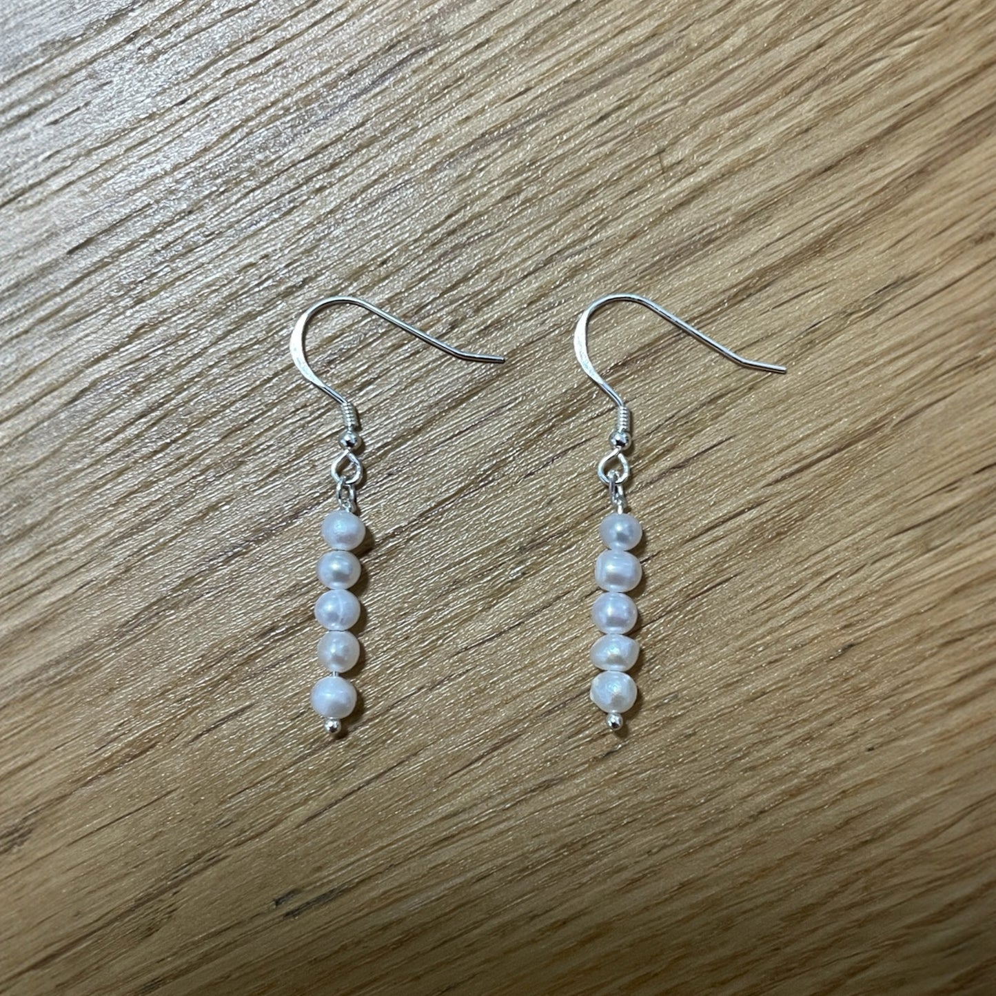 Cultured Pearl | 3.5mm five drop | Earrings - 925 Sterling Silver