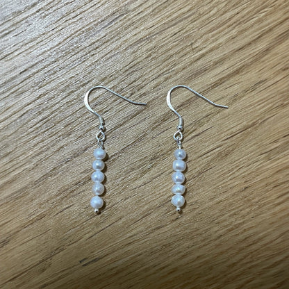 Cultured Pearl | 3.5mm five drop | Earrings - 925 Sterling Silver