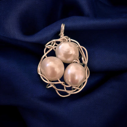 Cultured Pearls | Nest of Life Necklace - 925 Sterling Silver or 14K Gold Fill