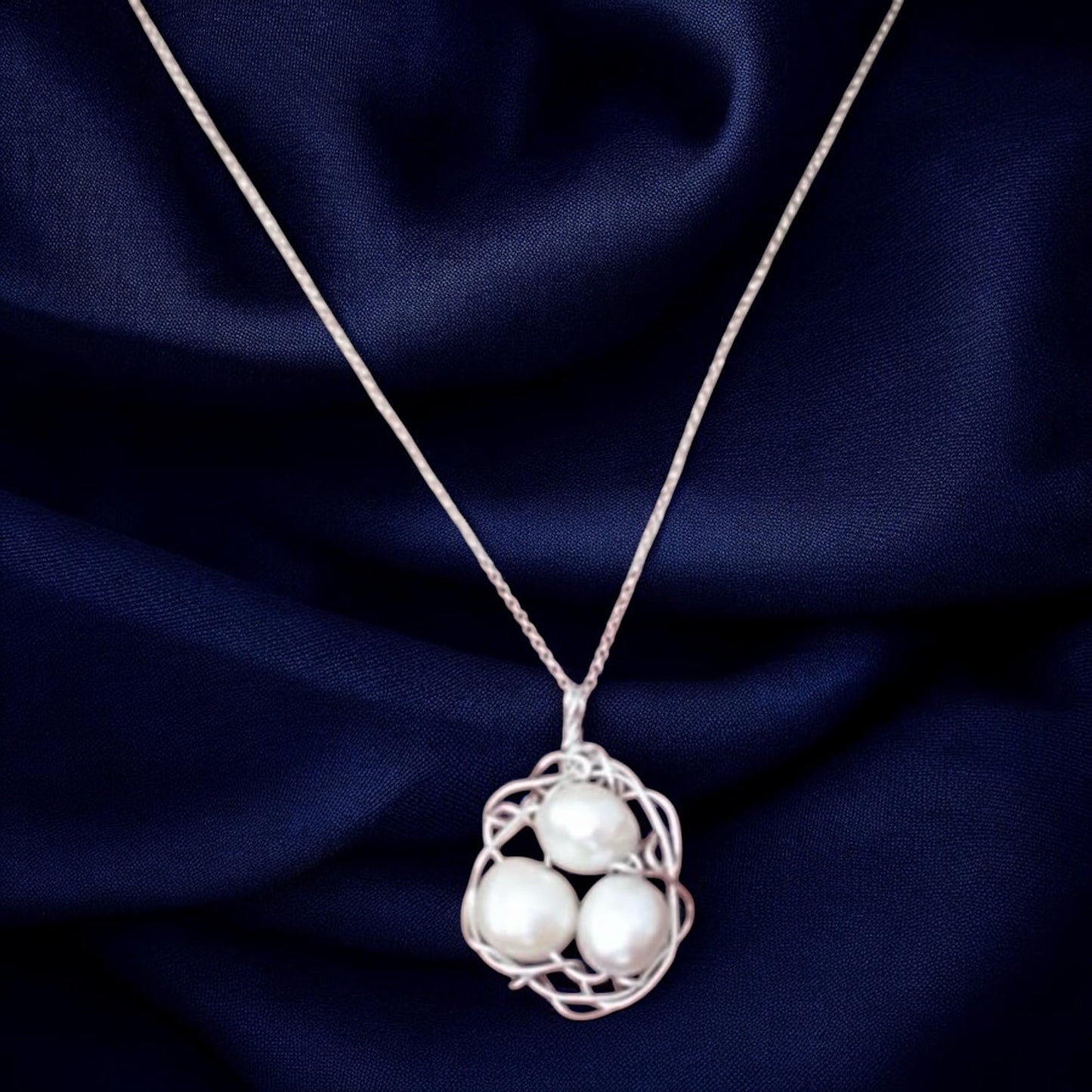 Cultured Pearls | Nest of Life Necklace - 925 Sterling Silver or 14K Gold Fill