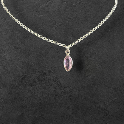 Birthstone Teardrop | Necklace - 925 Sterling Silver