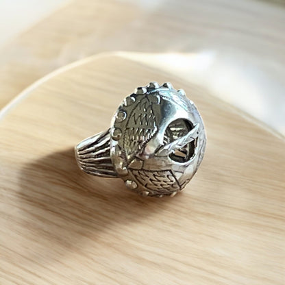 Estonian | Large Brooch Ring - 925 Sterling Silver