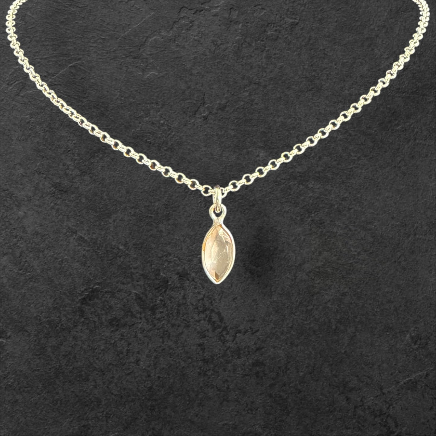 Birthstone Teardrop | Necklace - 925 Sterling Silver
