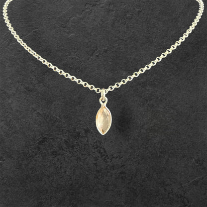Birthstone Teardrop | Necklace - 925 Sterling Silver