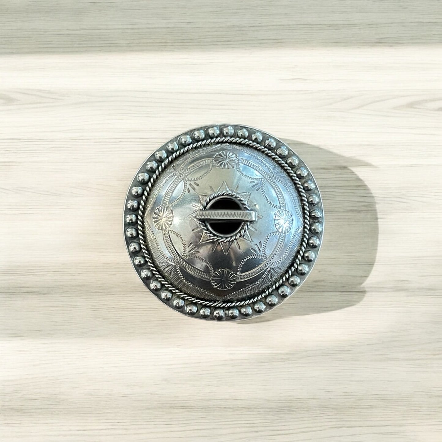 Estonian | Large Shield Brooch - 925 Sterling Silver