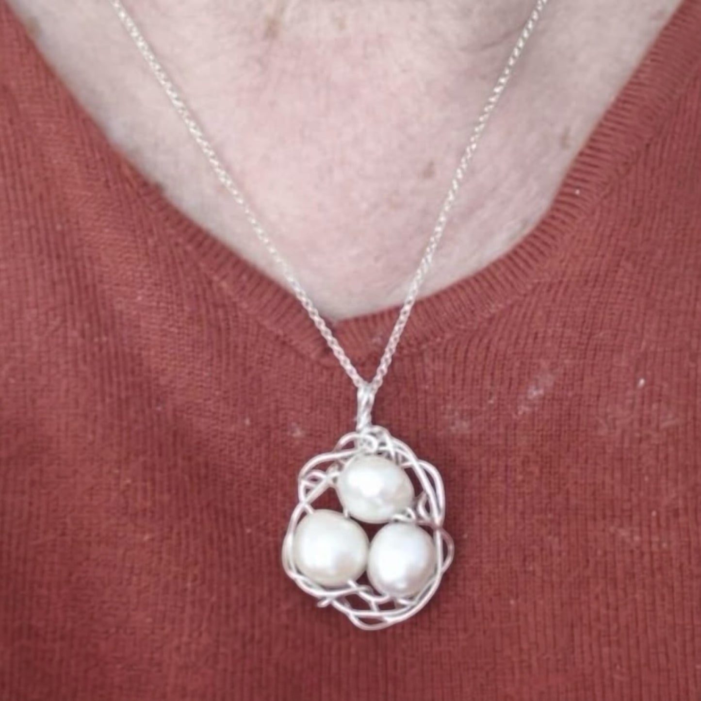 Cultured Pearls | Nest of Life Necklace - 925 Sterling Silver or 14K Gold Fill