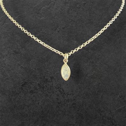 Birthstone Teardrop | Necklace - 925 Sterling Silver